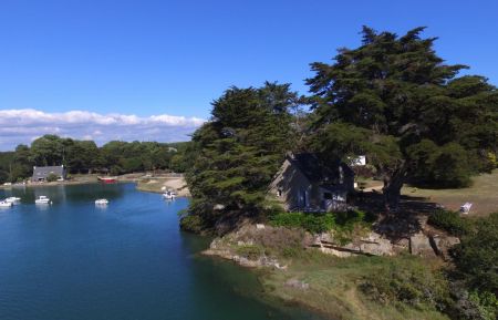 G&icirc;te n&deg;56G4618 Crach - Morbihan - G&icirc;te vue sur la rivi&egrave;re (photo r&eacute;alis&eacute;e gr&acirc;ce &agrave; la plateforme droneet.com)