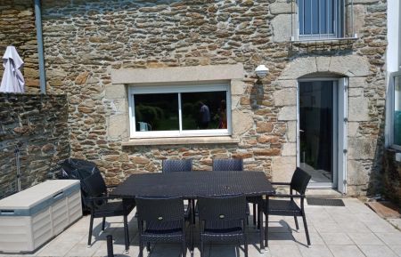facade maisonb, terrasse Gîte n°56G2144 Saint-Gildas-de-Rhuys - Morbihan - facade maisonb, terrasse